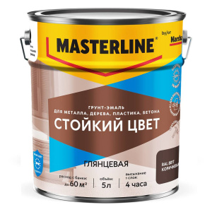 Грунт-эмаль универсальная Masterline RAL7004 серый 0,75 л Pinotex — Лескрафт Грунт-эмаль универсальная Masterline RAL7004 серый 0,75 л Pinotex